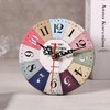 Akozon 5 1 4 Inch Clocks, Style Round Antique MDF