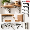 Folding Shelf Brackets for Wall-Mounted Tables and Shelves – Stainless