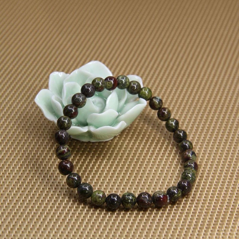 Natural A Grade Dragon Blood Jasper Gemstone 6mm Round Beads