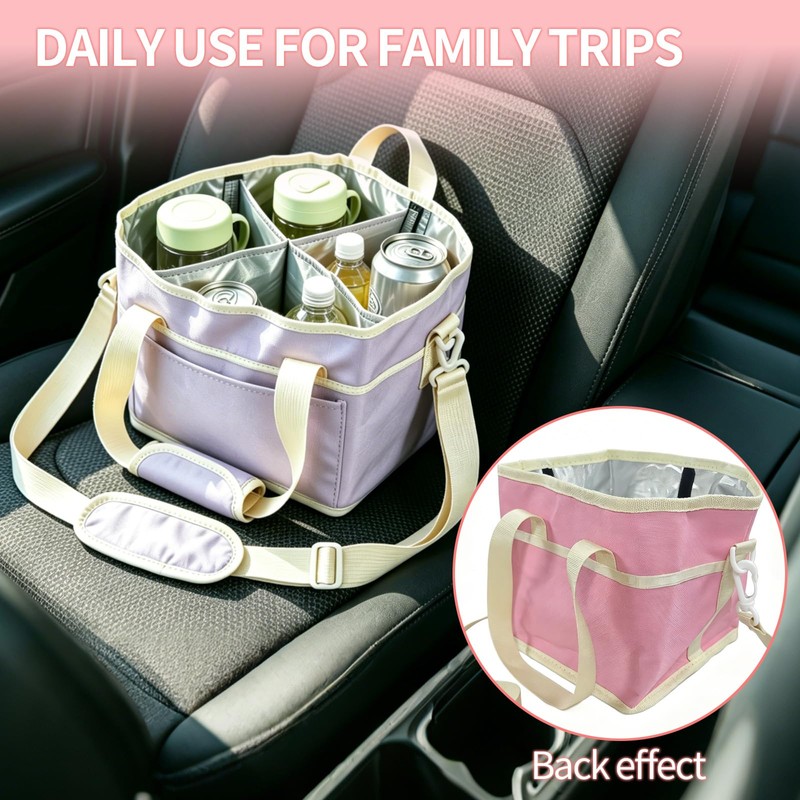 Drink Carrier Tote Bag for 4 Cups, Multiple Tumbler Carrier