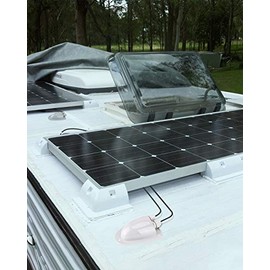 BougeRV Caja de glándula de entrada de cable doble solar blanca, carcasa de entrada solar ABS impermeable para techos de RV, barcos, yates, techos (blanco)