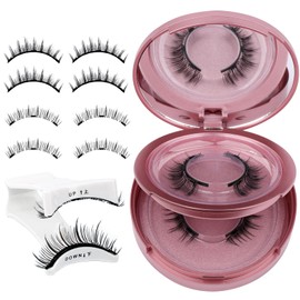 2 Pairs Magnetic Eyelashes Kit No Glue Needed - Reusable False Eyelashes Kit with Applicator Soft Waterproof Magnetic Eyelashes Easy to Wear and Remove By Wendy Lashes（MC+WJ26,2 Pairs）