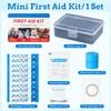 Threlaco 12 Set Mini First Aid Kit Bulk Mini Portable