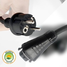 Solarsys® - 3 Meters AC Power Cable with HMS Field Plug and Schuko Plug for HMS Series Micro Inverter, 3 Meters