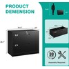 SISESOL 2 Drawer Lateral File Cabinet with Lock,Black Lateral Filing
