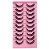 10 Pairs of 3D False Eyelashes, Reusable False Eyelashes, D
