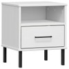 TREATLIFE HOME Maximize Storage with White Bedside Cabinet, Solid Pine
