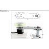 CALT GHW38 200mm Roller Rubber Wheel Length Position Meter Measuring