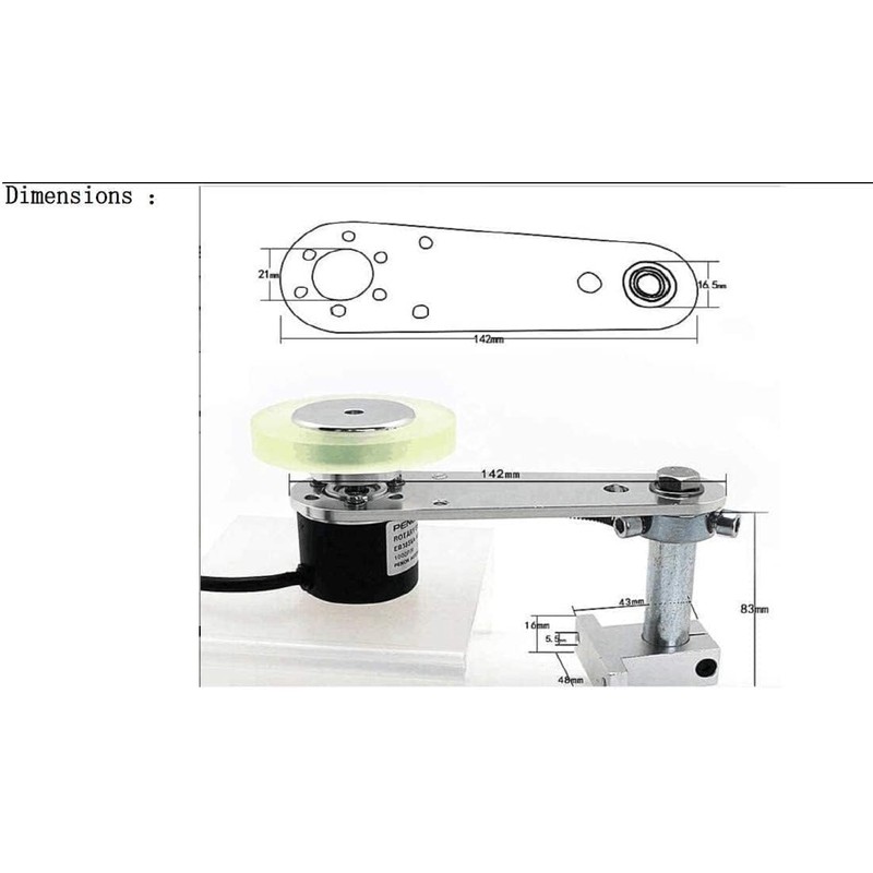 CALT GHW38 200mm Roller Rubber Wheel Length Position Meter Measuring