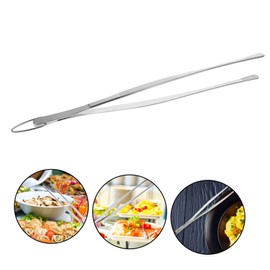 Ciieeo Stainless Steel Kitchen Tweezers Hook Precision Food Tweezers for Cooking BBQ Pasta and Easy to Clean Kitchen Tool for Food and Serving
