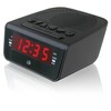 GPX C224B Dual Alarm Clock AM/FM Radio with Red LED