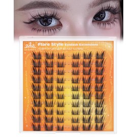 Natural Lash Clusters Wispy Eyelash Clusters Eyelashes Extensions Cat Eye Lash Extensions Anime Individual Lashes Short Left Right DIY Eyelash Extensions 60Pcs