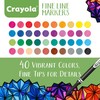 Crayola Fine Line Markers for Adults (40ct), Skinny Marker Set