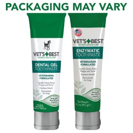 Vet’s Best Enzymatic Dog Toothpaste | Teeth Cleaning and Fresh Breath Dental Care Gel | Vet Formulated | 3.5 Ounces