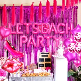 JeVenis Hot Pink Girls Party Decoration Come On Lets Bach Party Decoration Lets Go Girls Party Decoration Cowgirl Let's Go Girls Bachelorette Party Decoration