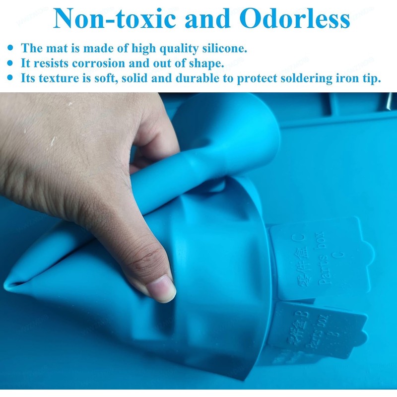 WWZMDiB Heat Resistant 932°F Silicone Soldering Work Mat（S-130【11.8 x 7.9”