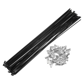 X AUTOHAUX 40 Pcs Bicycle Steel Spokes 14G Bike Spoke 286mm Length with Nipples