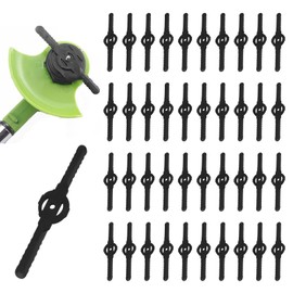 UILYNIU 40 Pieces Grass Trimmer Replacement Blades Plastic Grass Strimmer Blades 135 mm Cordless Strimmer Blades Cordless Lawn Mower Cutting Lawn Garden Orchard Woods Pastoral (40 pcs)