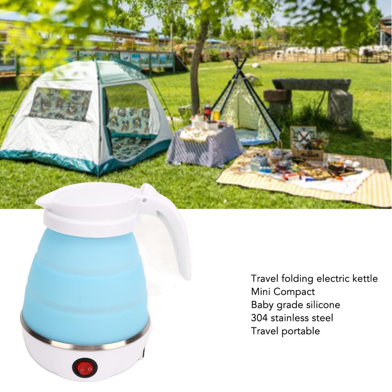 Foldable Portable Kettle Quick Boiling Safe Collapsible Electric Travel Water
