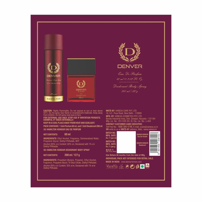 Denver Gift Pack Honour (Perfume 60 ml + Deodorant 165