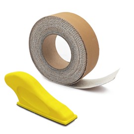 WBJKZJD Hand Sander Kit, 1” Micro Sander Sand Paper 400 Grits Hoop and Loop Sandpaper with 1pc Detail Sanding Tool for DIY Crafts Wood Polishing, 6 Meters