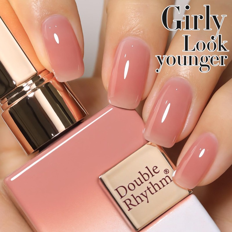 Double Rhythm Translucent Gel Polish Sheer Neutral Natural Light Milky