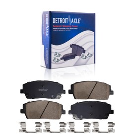 Detroit Axle - Front Brake Pads for Hyundai 2020-2023 Palisade Kia Telluride, 2021 2022 Ceramic Brake Pads with Hardware Replacement