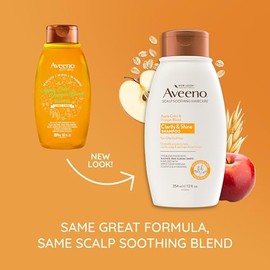 Champú aclarante de vinagre de sidra de manzana Aveeno, mejora el brillo, 12 fl oz