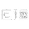Knightsbridge SF1100MW Screwless 10A 3 Pole Fan Isolator Switch-Matt White,
