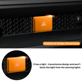 Polodunn Accessories for 11th Gen Honda Civic 2022-2025, for CRV/HRV/Accord 2023 2024 2025, Emergency Flashers Trim Caps Hazard Warning Light Push Button Cover (Orange)