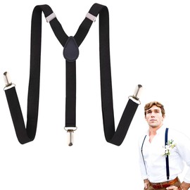 MEXRUMI Men's Braces, Strong Wide with Very Strong Metal Clips, Adjustable and Elastic, One Size for Men and Women