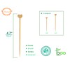 Sansow Bamboo Cute Cocktail Picks 100 Counts, Bamboo Toothpicks Food/Fruit