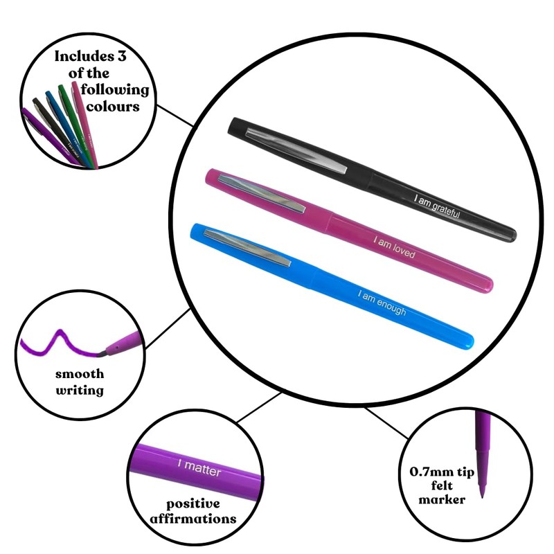 Felt Tip Pens with Positive Affirmations – Perfect for Teachers