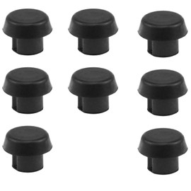 SHENGYIYISHENG Billiard Cue Bottom Cover Plug, American Pool Cue Bottom Plug Protection Pad, Rubber Pole Tail Cover Protection Accessories (Black) (Black, 8 Pcs)