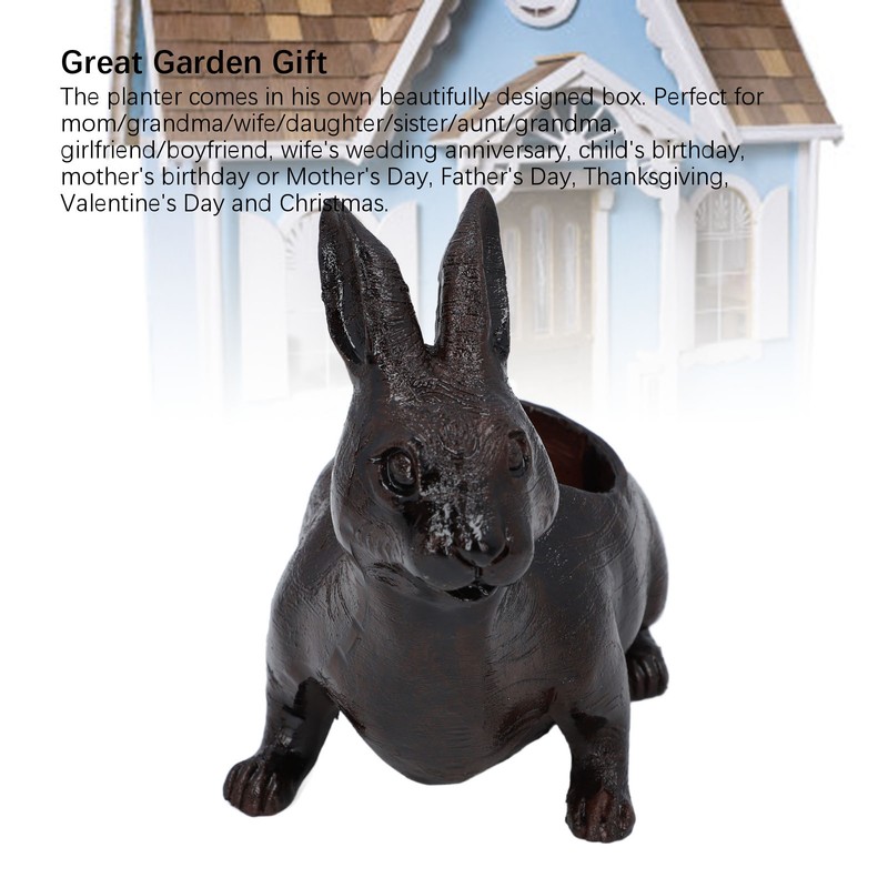 Rabbit Planter Animal Shaped Cartoon Succulent Plant Pot Garden Decoration