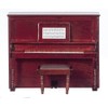 1:12 Scale Non-musical Mahogany Piano with Bench