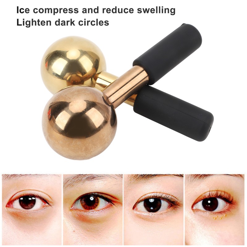 2PCS Ice Globes for Facials Unbreakable Steel Cooling Roller Cryo