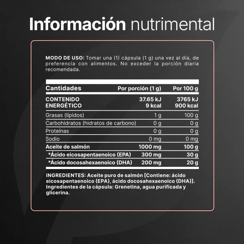 Omega Aceite Salmón Epa Dha 180 Cápsulas Life