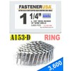 1 1/4" Ring A153-D HOT DIP Coil Roofing Nails 3.6M