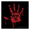 StickerSector REFLECTIVE Black Bloody Handprint Sticker FS912-REF