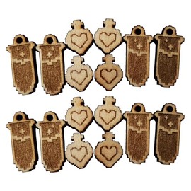 Paint Your Own Wooden Charms Set (Pixel Potions)