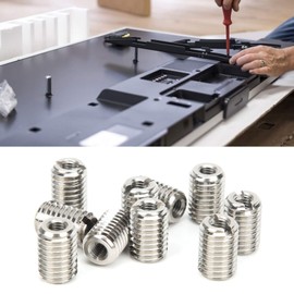 BORDSTRACT Self-Tapping Thread Insert, Insert Slot Nut Pack of 10 Internal Thread M5 x 0.8 Male Thread M10 x 1.5 Length 15 mm for Mechanical Devices Other Manufacturing Areas