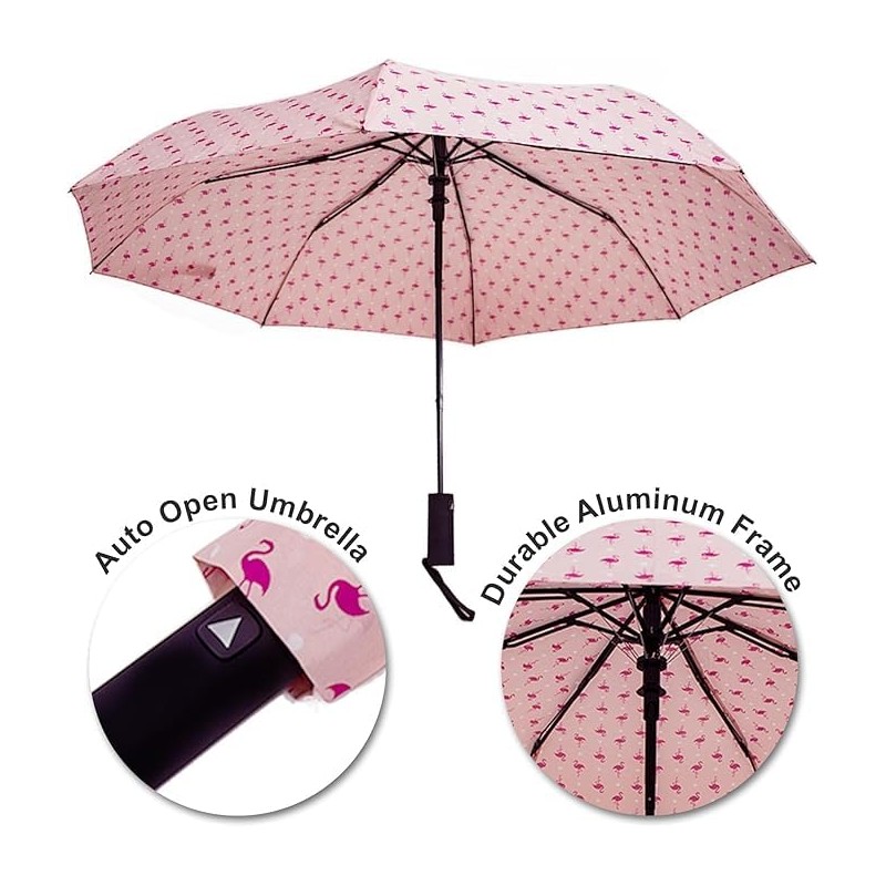 Nollia Windproof Automatic 2 Pack Travel Umbrella, Compact Portable with