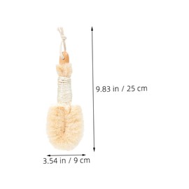 Outanaya 2pcs Natural Sisal Silk Bath Brush Set Exfoliating for Dry Brushing Shower Scrubbing