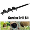 Flower Planting Auger Iron Planter Digging Spiral Drill Bit Garden