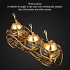3 Piece Set European Style Gold Sugar Jar with Lid