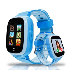 Emojikidz Smart Watch for Kids | GPS Tracker & Phone Watch | Call, Text, Camera | School Mode | SOS Alerts | Pedometer | Advanced Parental Controls | SIM Card Included | Ages 3–12 (Blue)