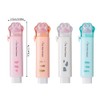 4 Pcs Cat Paw Retractable Erasers, Cute Cat Rubber for