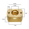 ECSiNG 18mm Square Brass Coupling Square Brass Coupling 3D Printer