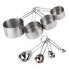 8Pcs/Set Stainless Steel Measuring Cup Spoon with Scales Kitchen Cooking